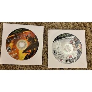 Lot Of 2 Xbox Games Big NCAA Football 2003 & Halo 2 Games Only‎